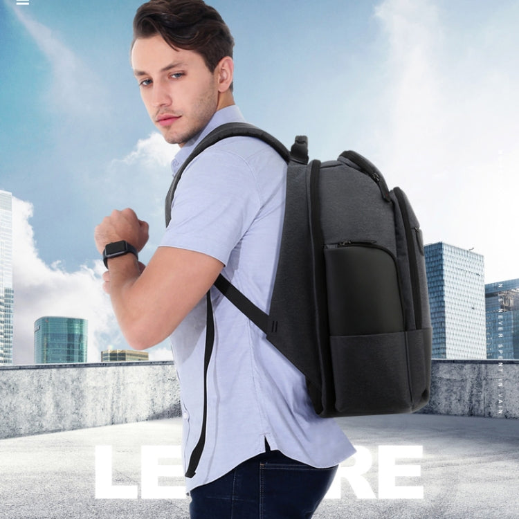 Bopai 851-014518 Business Waterproof Three-layer Large Capacity Double Shoulder Bag,with USB Charging Port, Size: 37x21x47.5cm (Black) - free shipping - PMC Jewellery - Order now!