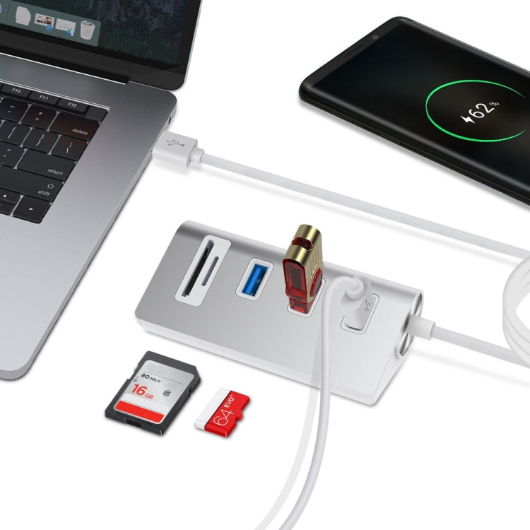 Rocketek HC422 USB3.0 x 3 + SD / TF Card Reader HUB Adapter - free shipping - PMC Jewellery - Order now!