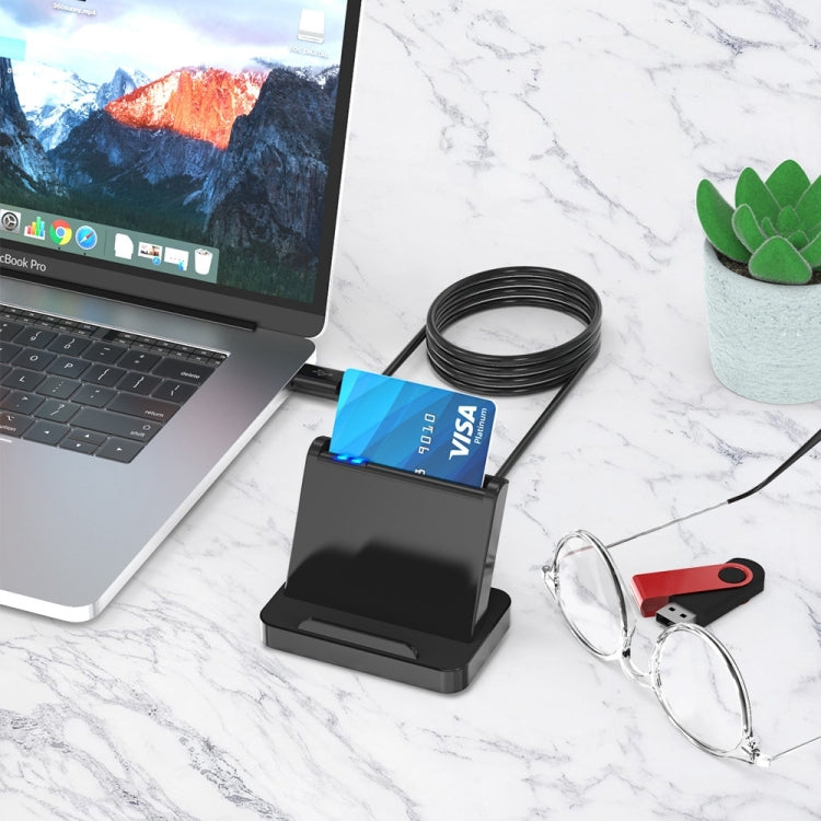 Rocketek SCR816 USB2.0 CAC / SIM / IC / ATM Smart Card Reader (Black) - by ROCKETEK | Online Shopping South Africa | PMC Jewellery | Buy Now Pay Later Mobicred