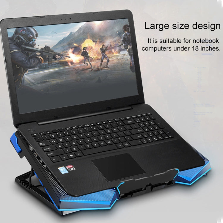 dual USB Ports Five-core Radiator Notebook Computer Holder (Red) - Laptop Stand by PMC Jewellery | Online Shopping South Africa | PMC Jewellery | Buy Now Pay Later Mobicred