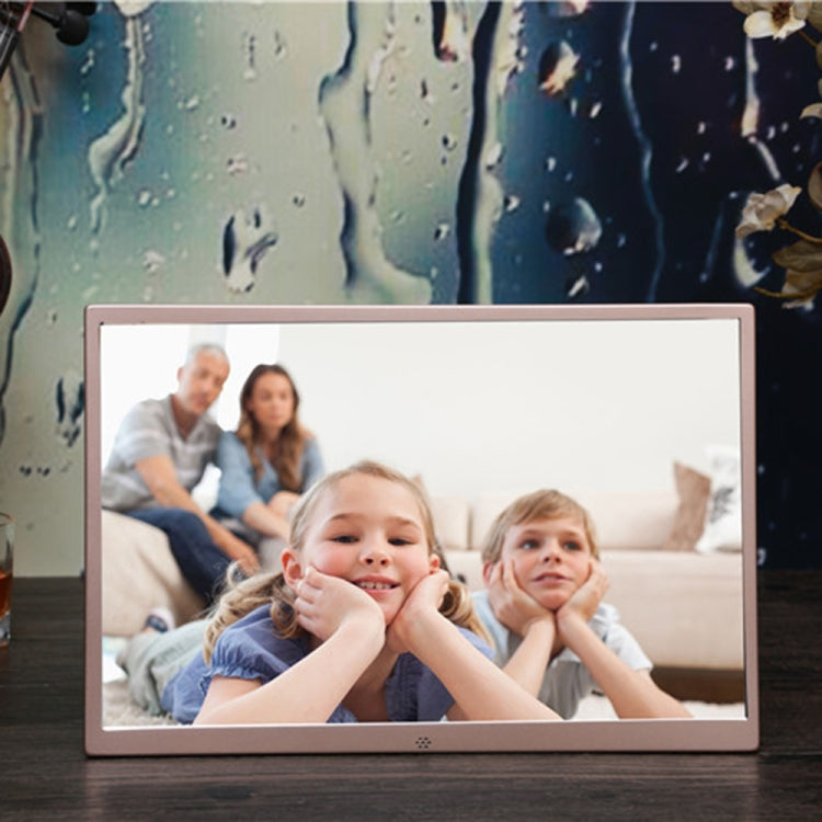 15-inch Digital Photo Frame Electronic Photo Frame Ultra-narrow Side Support 1080P Wall-mounted Advertising Machine(Gold) - free shipping - PMC TechLife - Order now!