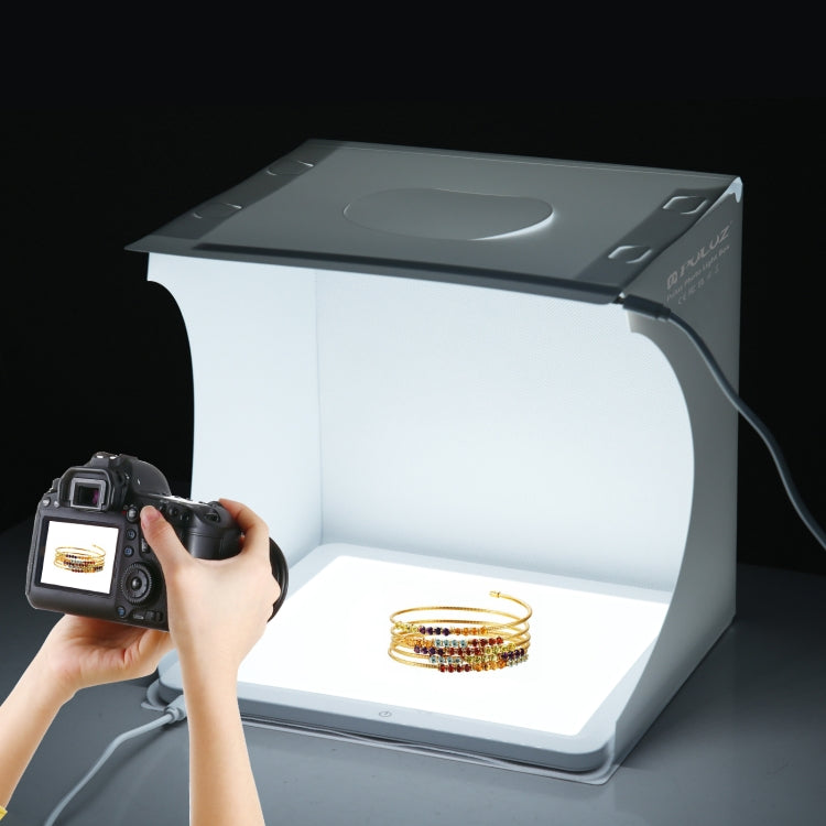 PULUZ 30cm Folding Ring Light Board Photo Lighting Studio Shooting Tent Box Kit Box with Shadowless Light Panel - free shipping - PMC TechLife - Order now!