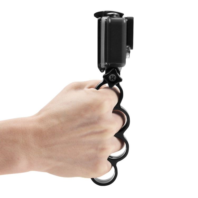 PULUZ Handheld Plastic Knuckles Fingers Grip Ring Monopod Tripod Mount with Thumb Screw for GoPro, Insta360, DJI and Other Action Cameras(Black) - Stabilizer Grip by PULUZ | Online Shopping South Africa | PMC TechLife | Buy Now Pay Later Mobicred