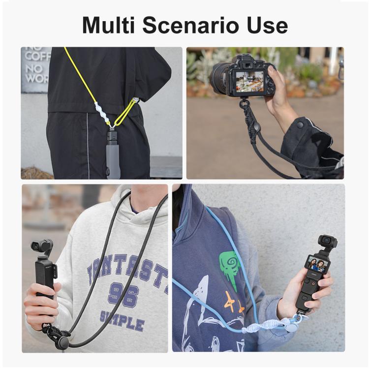 PULUZ Sports Camera Lanyard Long Adjustable Anti-lost Rope for DJI OSMO Pocket 3 / Insta360 X5 (Black) - free shipping - PMC TechLife - Order now!