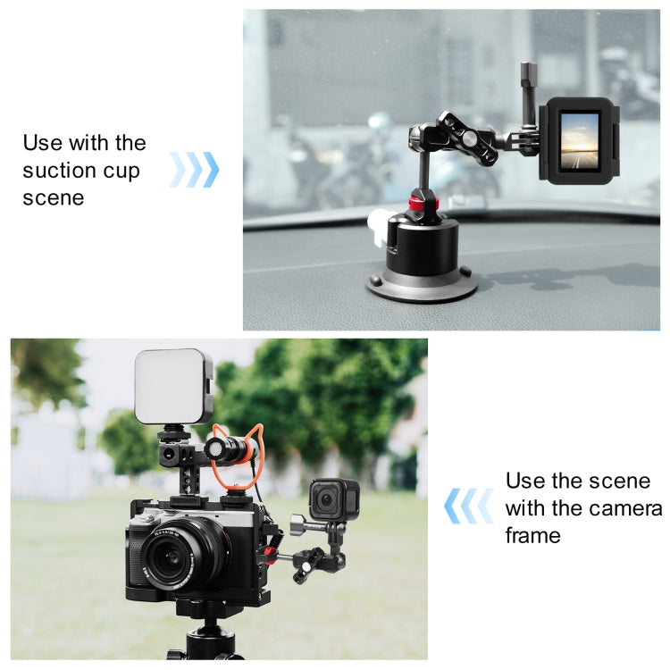 PULUZ Magic Arm Multi-way Ball Aluminum Alloy Mount (Black) - Stand Bracket by PULUZ | Online Shopping South Africa | PMC TechLife | Buy Now Pay Later Mobicred
