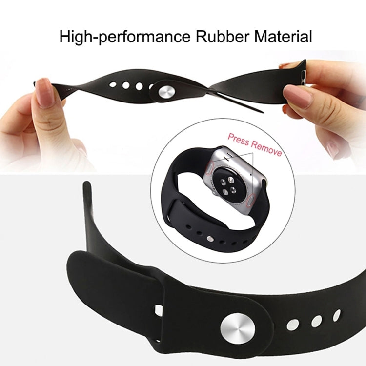 For Apple Watch Ultra 49mm & Watch Ultra 2 49mm / Series 9&8&7 45mm / SE 3&SE 2&6&SE&5&4 44mm / 3&2&1 42mm 3 in 1 Rubber Watch Band with Pin Buckle (Starlight) - free shipping - PMC TechLife - Order now!