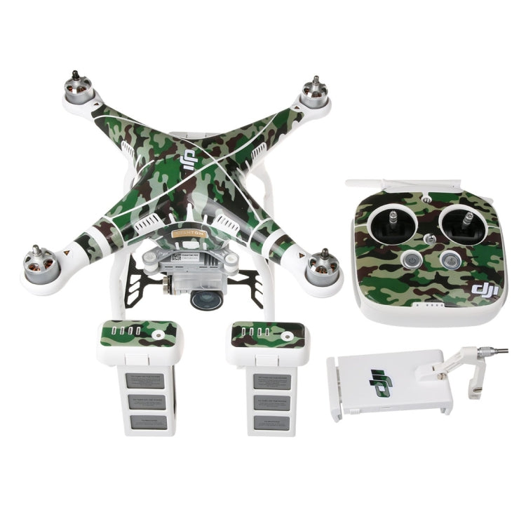 4D Imitation Carbon Fiber PVC Water Resistance Sticker Kit for DJI Phantom 3 Quadcopter & Remote Controller & Battery(Camouflage Pattern) - by PMC TechLife | Online Shopping South Africa | PMC TechLife | Buy Now Pay Later Mobicred