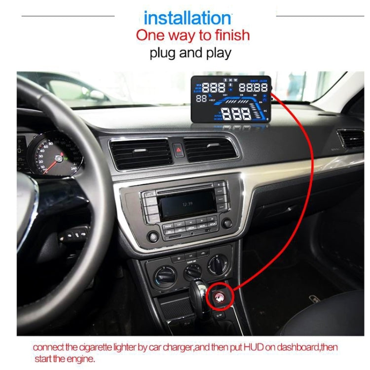 Q7 5.5 inch Car GPS HUD Vehicle-mounted Head Up Display Security System, Support Speed & Real Time & Altitude & Over Speed Alarm & Satellite Number, etc. - Head Up Display System by PMC TechLife | Online Shopping South Africa | PMC TechLife | Buy Now Pay Later Mobicred