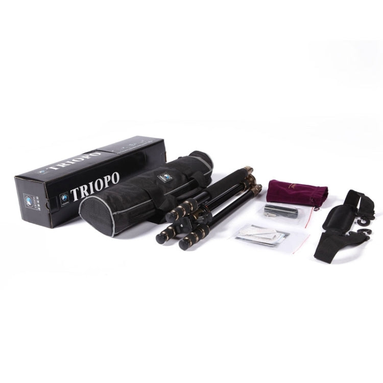 Triopo MT-2504C Adjustable Portable Aluminum Tripod (Gold) with NB-1S Ball Head (Black) for Canon Nikon Sony DSLR Camera - free shipping - PMC TechLife - Order now!