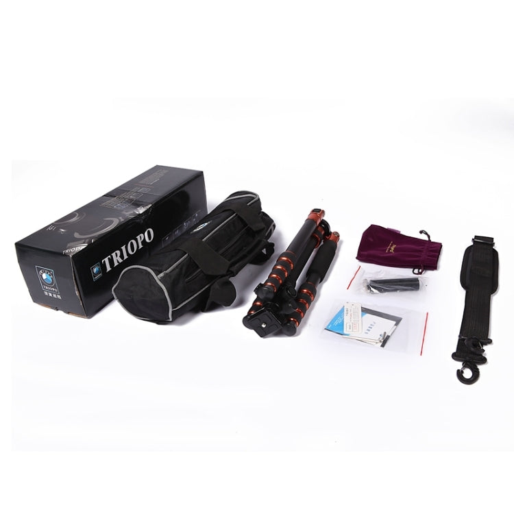 Triopo GT-2505x8.C Adjustable Portable Carbon Fiber Tripod with B-1 Aluminum Ball Head for Canon Nikon Sony DSLR Camera(Black) - free shipping - PMC TechLife - Order now!