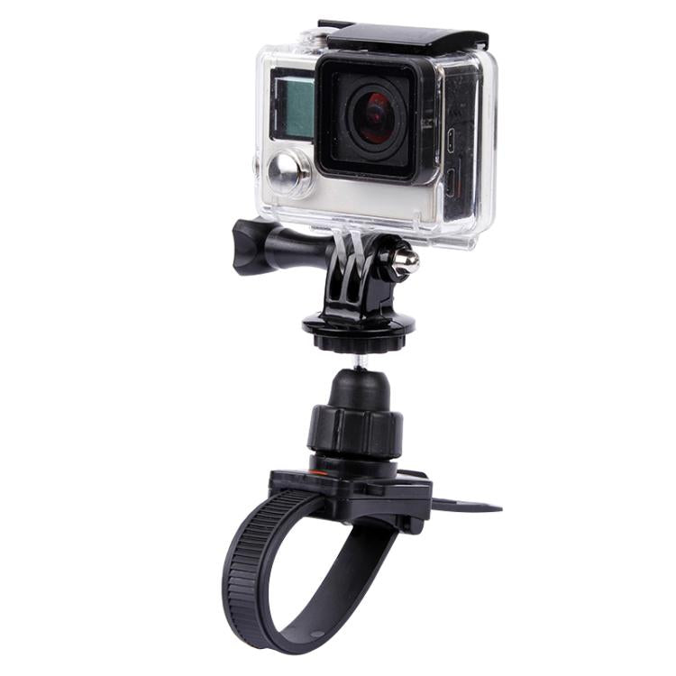 Camera Mount Tripod Holder with Head strap / Helmet Hat for GoPro HERO4 / 3+ / 2 & 1,XiaoMi YI,SJCAM SJ4000 / SJ5000 / SJ6000 / SJ7000 / Kjstar Sport Camera(Black) - Helmet Mount by PMC TechLife | Online Shopping South Africa | PMC TechLife | Buy Now Pay Later Mobicred