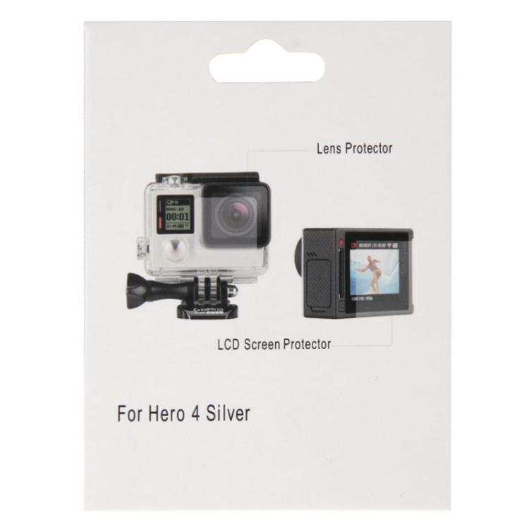 Ultra Clear LCD Screen Protector + Housing Glass Lens Protector Film for GoPro HERO4 Silver Camera - Protective Film by PMC TechLife | Online Shopping South Africa | PMC TechLife | Buy Now Pay Later Mobicred