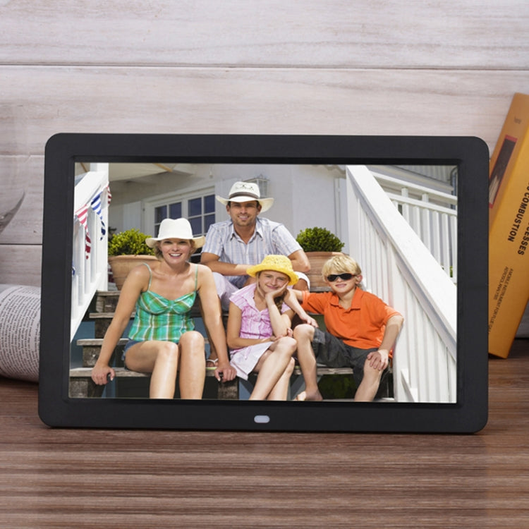 12.0 Inch LED Display Multi-media Digital Photo Frame with Holder / Music & Movie Player / Remote Control Function, Support USB / SD, Built in Stereo Speaker(Black) - 11 inch Below by PMC TechLife | Online Shopping South Africa | PMC TechLife | Buy Now Pay Later Mobicred