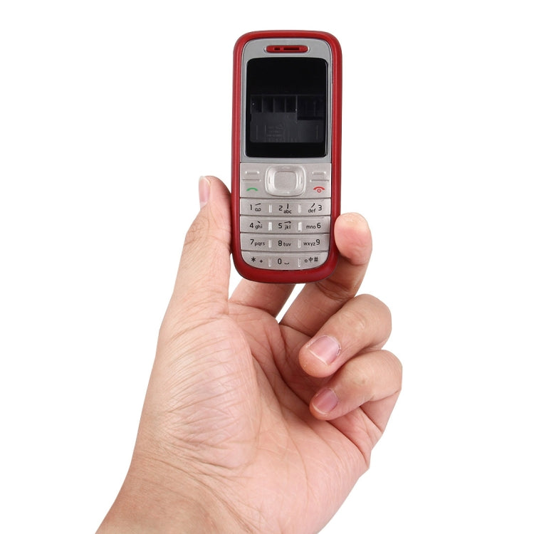 Full Housing Cover (Front Cover + Middle Frame Bezel + Battery Back Cover) for Nokia 1200 / 1208 / 1209(Red) - Full Housing Cover by PMc TechLife | Online Shopping South Africa | PMc TechLife | Buy Now Pay Later Mobicred