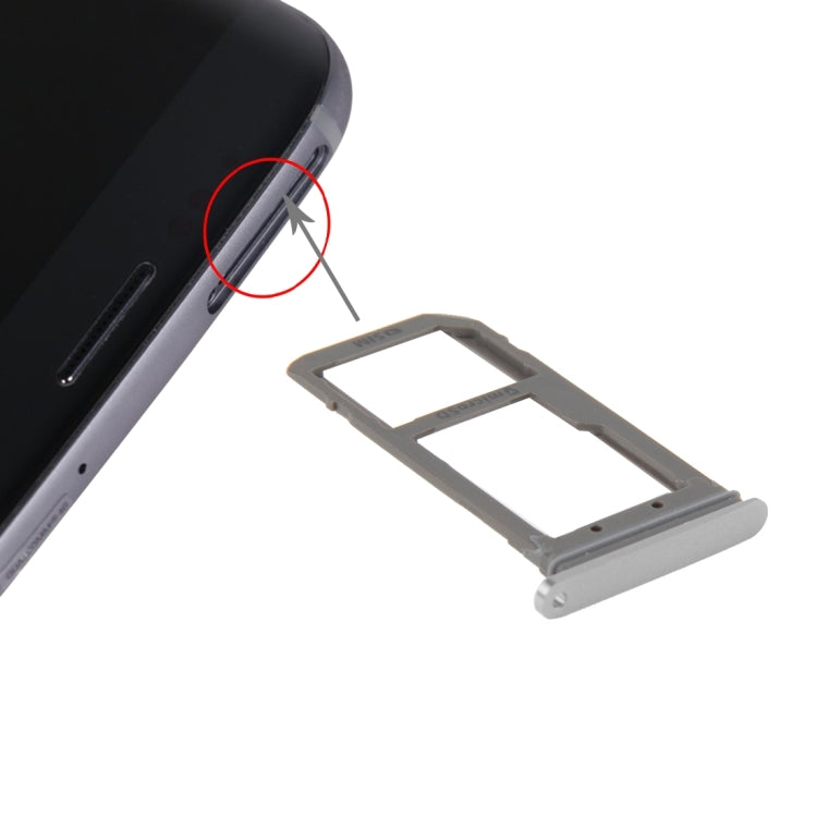 For Galaxy S7 Edge / G935 SIM Card Tray and Micro SD Card Tray (Silver) - free shipping - PMc TechLife - Order now!