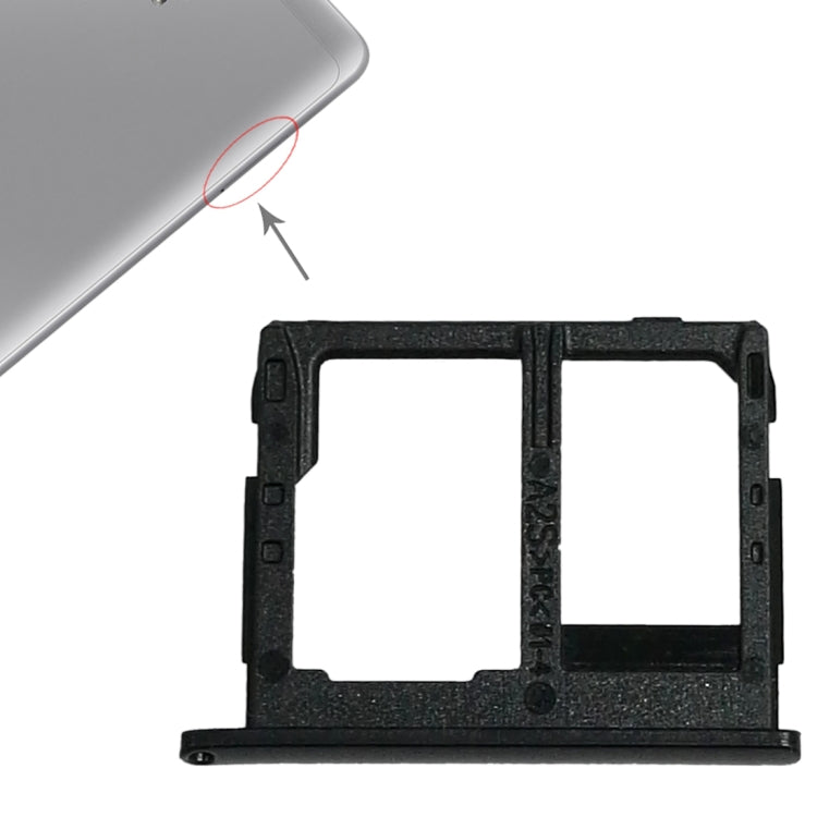 For Galaxy Tab A 8.0 / T380 / T385 SIM Card Tray + Micro SD Card Tray (Black) - free shipping - PMc TechLife - Order now!