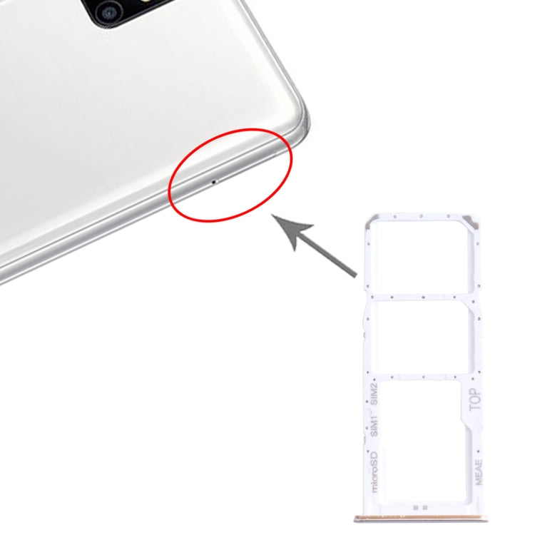 For Samsung Galaxy M51 SM-M515 SIM Card Tray + SIM Card Tray + Micro SD Card Tray (Silver) - free shipping - PMc TechLife - Order now!