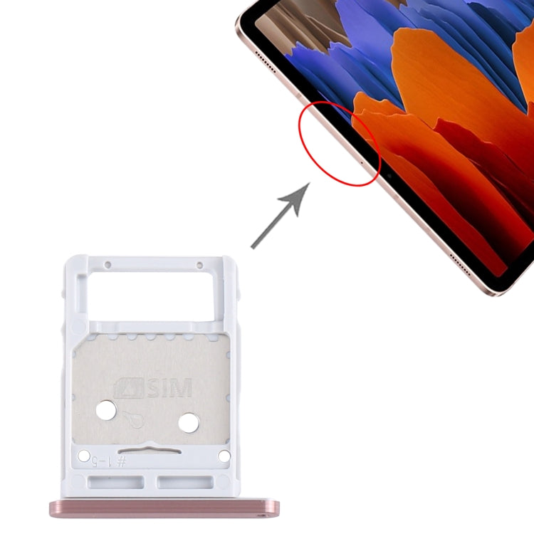 For Samsung Galaxy Tab S7 SM-T870/T875 SIM Card Tray + Micro SD Card Tray (Pink) - free shipping - PMc TechLife - Order now!