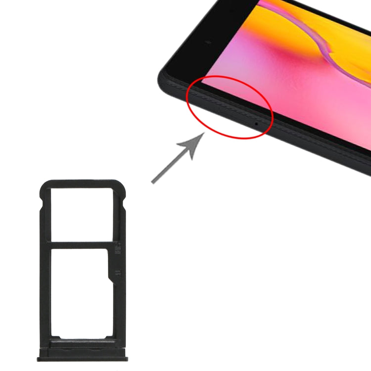 For Samsung Galaxy Tab A 8.0 2019 SM-T295 SIM Card Tray + Micro SD Card Tray (Black) - free shipping - PMc TechLife - Order now!