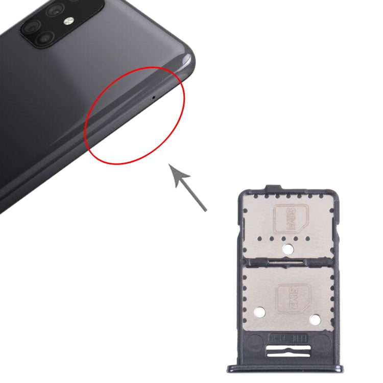For Samsung Galaxy M31s SM-M317 SIM Card Tray + SIM Card Tray + Micro SD Card Tray (Black) - free shipping - PMc TechLife - Order now!