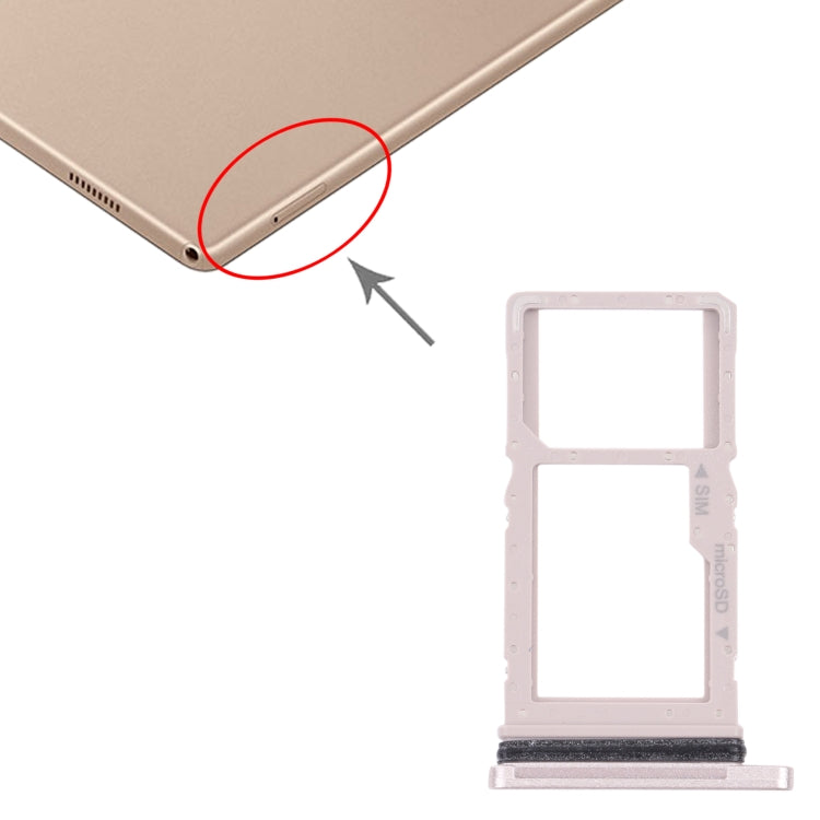 For Samsung Galaxy Tab A7 10.4 (2020) SM-T505 SIM Card Tray + Micro SD Card Tray (Gold) - free shipping - PMc TechLife - Order now!