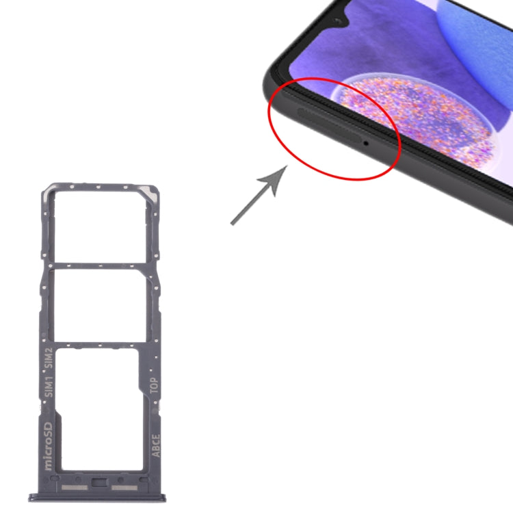 For Samsung Galaxy A23 SM-A235 Original SIM Card Tray + SIM Card Tray + Micro SD Card Tray (Black) - free shipping - PMc TechLife - Order now!
