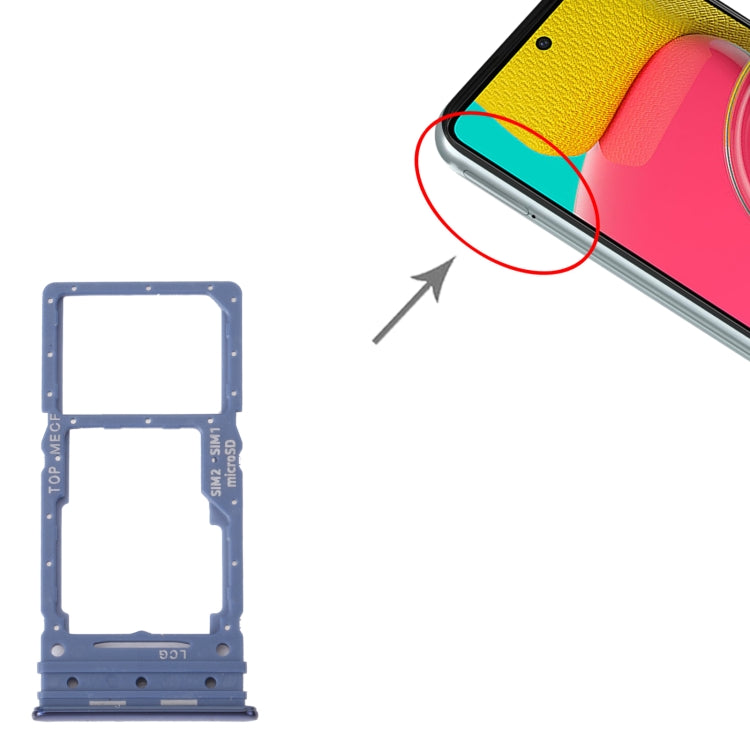 For Samsung Galaxy M53 SM-M536B Original SIM Card Tray + Micro SD Card Tray (Blue) - free shipping - PMc TechLife - Order now!