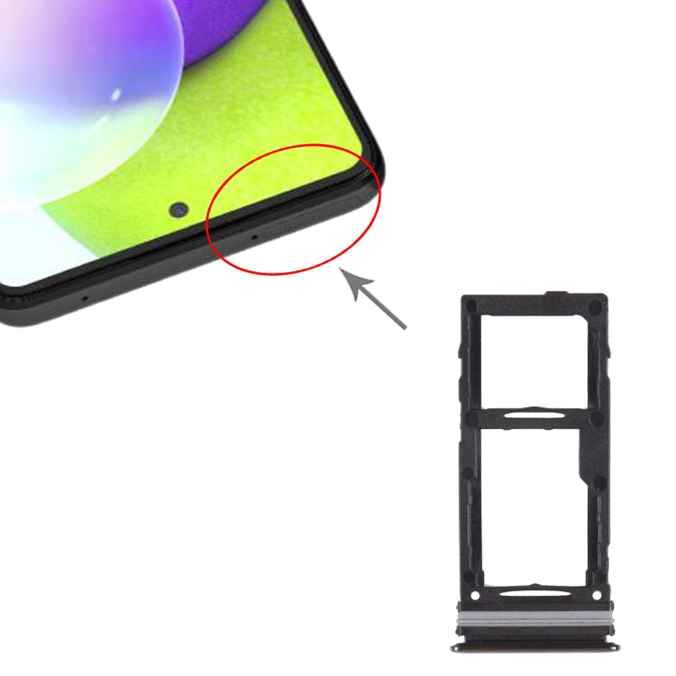 For Samsung Galaxy A72 SM-A725 SIM Card Tray + SIM Card Tray / Micro SD Card Tray (Black) - free shipping - PMc TechLife - Order now!