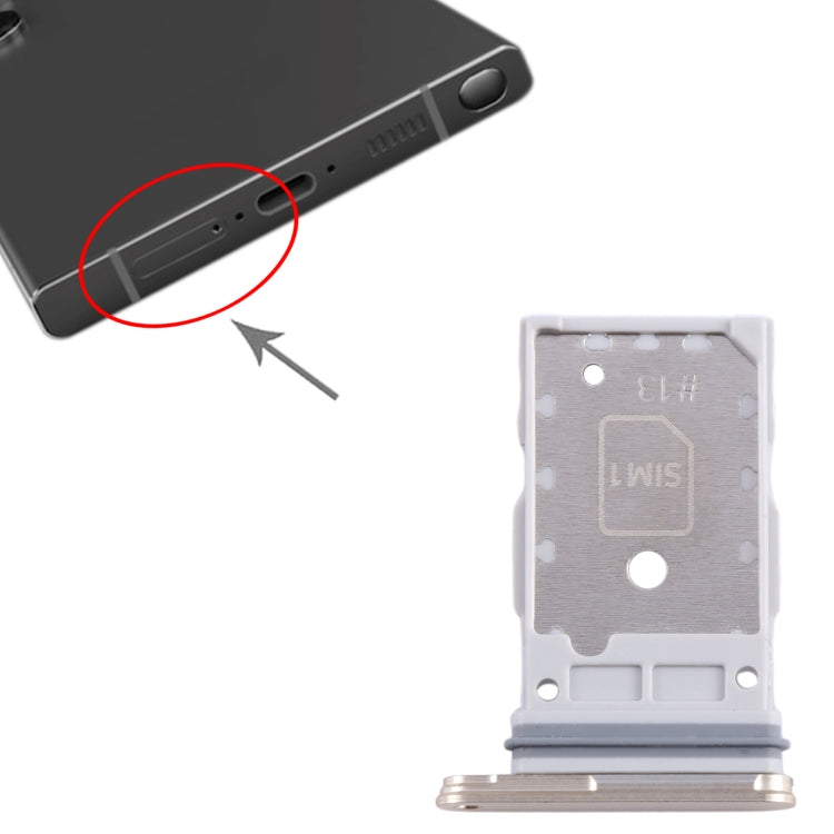 For Samsung Galaxy S24 / S24+ 5G Original SIM + SIM Card Tray (Gold) - free shipping - PMc TechLife - Order now!