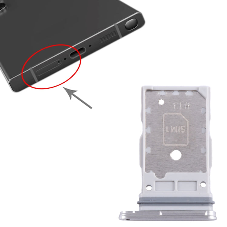 For Samsung Galaxy S24 / S24+ 5G Original SIM + SIM Card Tray (White) - free shipping - PMc TechLife - Order now!