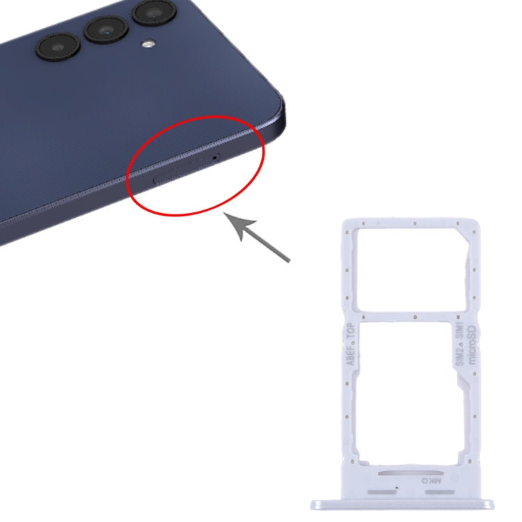 For Samsung Galaxy A25 5G SM-A256B Original SIM Card Tray + SIM Card Tray / Micro SD Card Tray (Silver) - free shipping - PMc TechLife - Order now!