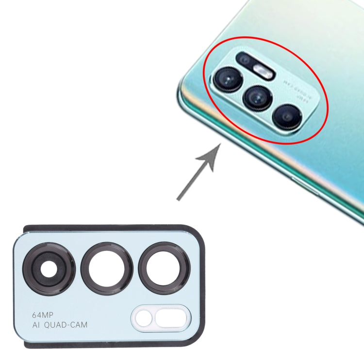 For OPPO Reno6 5G PEQM00, CPH2251 Camera Lens Cover (Blue) - Camera Series by PMC TechLife | Online Shopping South Africa | PMC TechLife