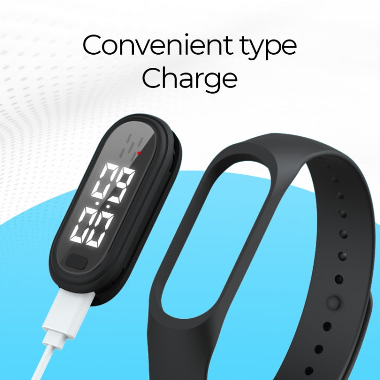 Q2 Outdoor Ultrasonic Electronic Mosquito Repellent Bracelet, Support Three-gear Mode & Time Display(Black) - Repellent Wristband by PMC TechLife | Online Shopping South Africa | PMC TechLife | Buy Now Pay Later Mobicred