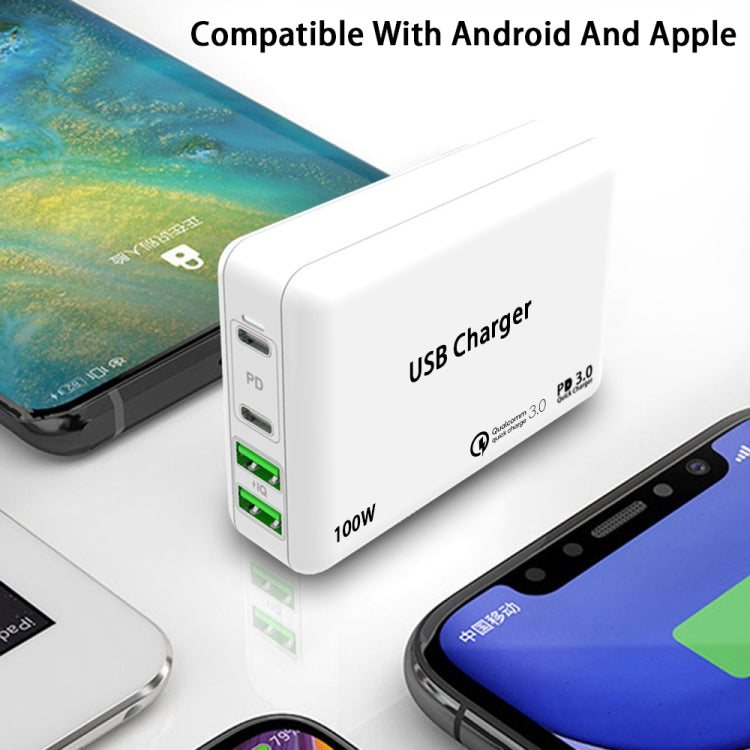 PD65W-A9 PD 65W Dual Dort USB-C / Type-C + Dual USB Charger with 5A USB-C / Type-C to USB-C / Type-C Fast Charging Cable for Apple MacBook Series US Plug - free shipping - PMC Jewellery - Order now!