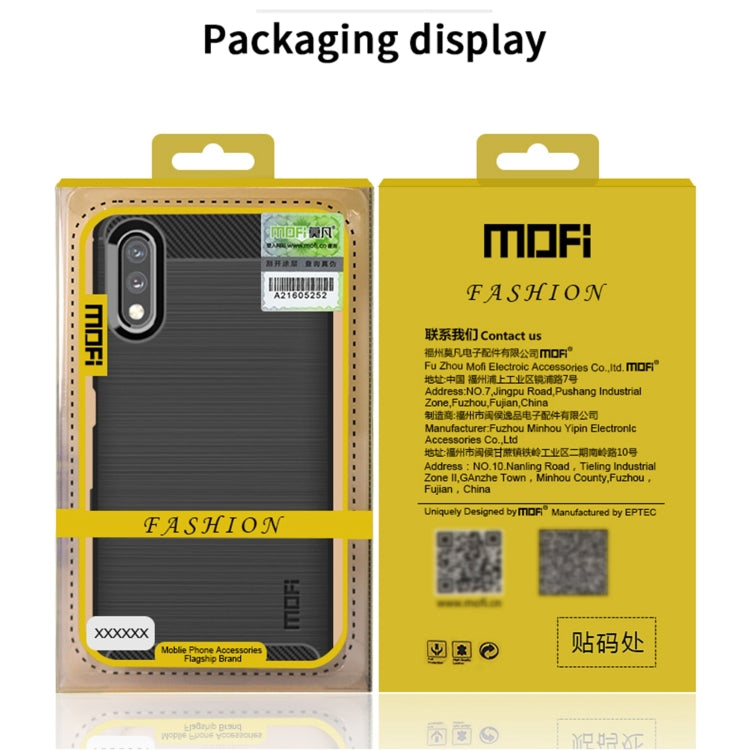 For Sony Xperia 1 lll MOFI Gentleness Series Brushed Texture Carbon Fiber Soft TPU Case(Red) - Sony Cases by MOFI | Online Shopping South Africa | PMC TechLife | Buy Now Pay Later Mobicred
