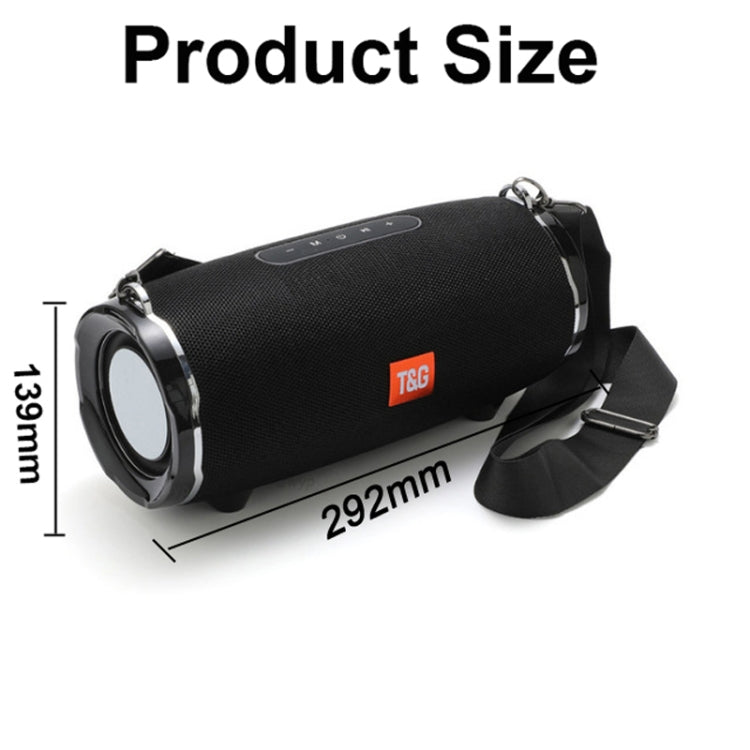 T&G TG187 Portable Waterproof Wireless Bass Surround Bluetooth Speaker with Shoulder Strap, Support FM / TF Card(Red) - Desktop Speaker by T&G | Online Shopping South Africa | PMC Jewellery | Buy Now Pay Later Mobicred