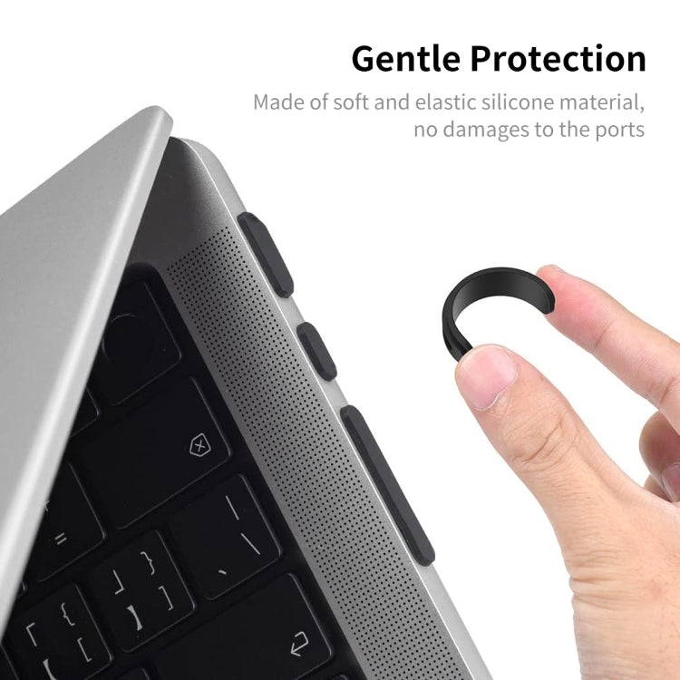 ENKAY Hat-Prince Silicone Anti-dust Plugs for MacBook Air 13.6 2022/2024 A2681 (M2) / A3113 (M3) (Black) - free shipping - PMC TechLife - Order now!