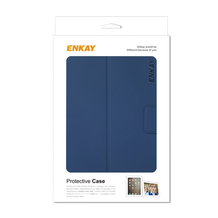 For iPad mini 2024 / mini 6 ENKAY Leather Stand Smart Tablet Case(Dark Blue) - free shipping - PMc TechLife - Order now!