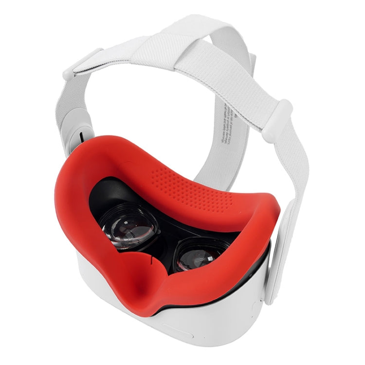 JD-391215 Suitable for Oculus Quest2 Generation VR Eye Mask Silicone Cover + Lens Cover Set(Red) - VR Accessories by PMC TechLife | Online Shopping South Africa | PMC TechLife | Buy Now Pay Later Mobicred
