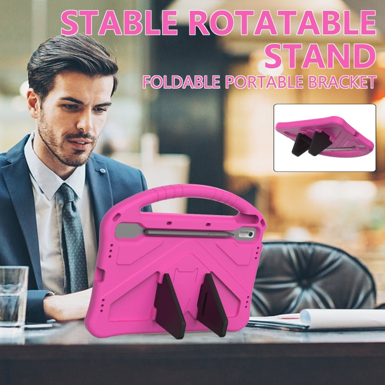 For Lenovo Tab P11 Pro 11.2 2023 TB-132FU / TB-138FC / P11 Pro11.5 2022 TB-J706F 2021 / TB-J716 2022 EVA Shockproof Tablet Case with Holder(Rose Red) - Lenovo by PMC TechLife | Online Shopping South Africa | PMC TechLife | Buy Now Pay Later Mobicred