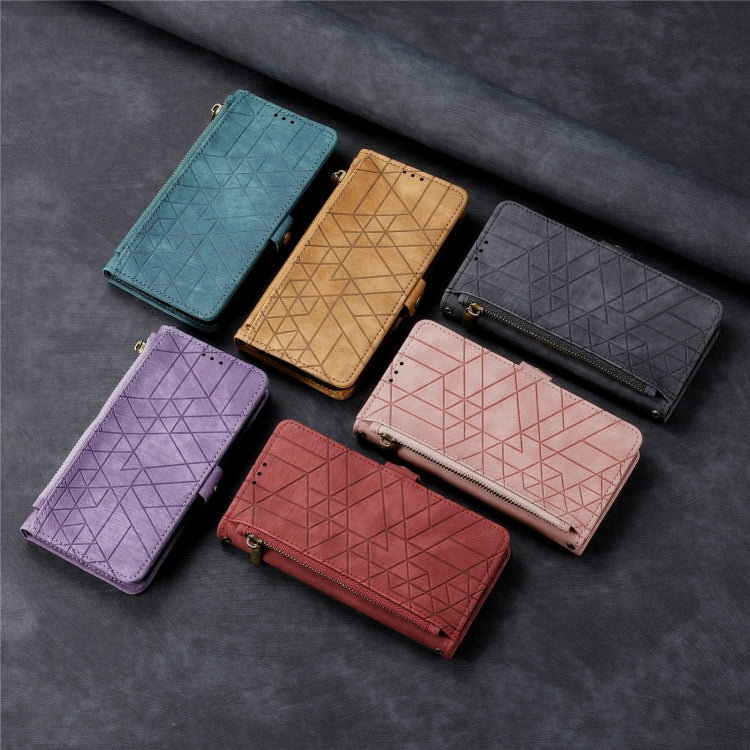For Samsung Galaxy S23 Ultra 5G Geometric Zipper Wallet Side Buckle Leather Phone Case(Green) - free shipping - PMC TechLife - Order now!