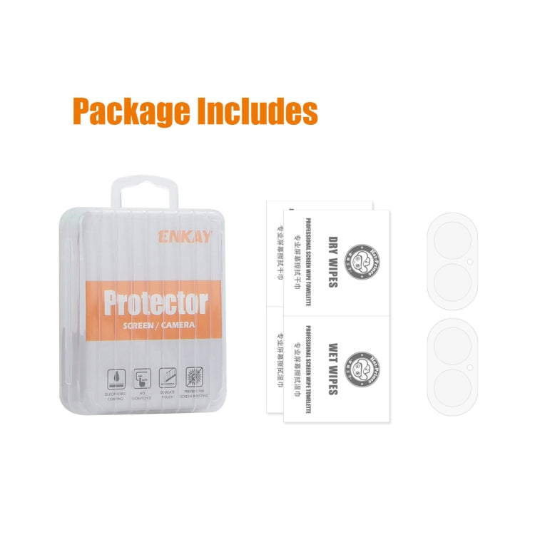 For iPhone 16 / 16 Plus 2pcs ENKAY Hat-Prince 9H Rear Camera Lens Tempered Glass Film - iPhone 16 Plus Tempered Glass by ENKAY | Online Shopping South Africa | PMC TechLife | Buy Now Pay Later Mobicred