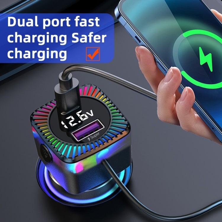 YQ3 66W Super Fast Charging 5 Port Rear Seat Extended Car Charger - Car Charger by PMC TechLife | Online Shopping South Africa | PMC TechLife | Buy Now Pay Later Mobicred