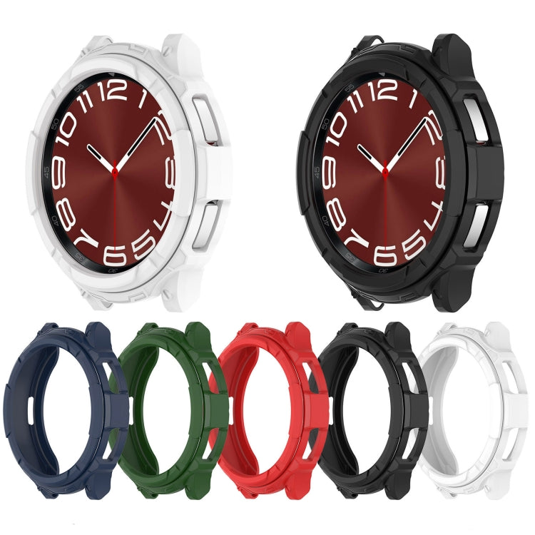 For Samsung Galaxy Watch 6 Classic 43mm Rotating Ring + TPU Armor Watch Protective Case(White) - free shipping - PMC TechLife - Order now!
