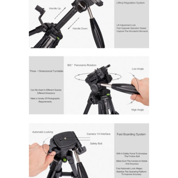 JMARY KP-2203 Portable Aluminum Alloy Telescopic SLR Camera Phone Photography Tripod(Blue) - Tripods by Jmary | Online Shopping South Africa | PMC TechLife | Buy Now Pay Later Mobicred