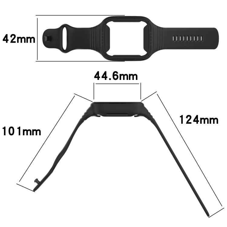 For Redmi Watch 3 Lite Integrated Fully Enclosed Silicone Watch Band(Orange) - Watch Bands by PMC TechLife | Online Shopping South Africa | PMC TechLife | Buy Now Pay Later Mobicred