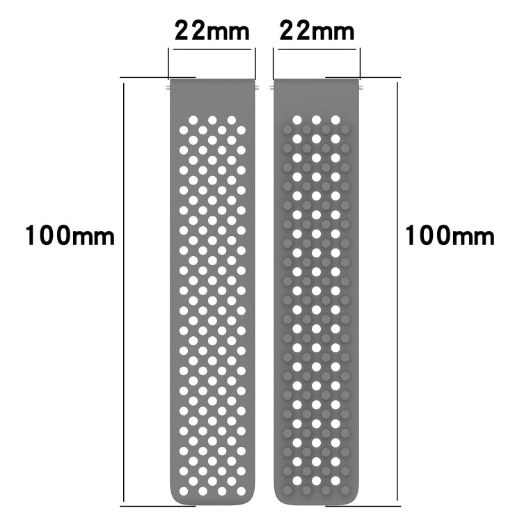 For SUUNTO 5 Peak 22mm Holes Breathable 3D Dots Silicone Watch Band(Midnight Blue+Olive Green) - by PMC TechLife | Online Shopping South Africa | PMC TechLife