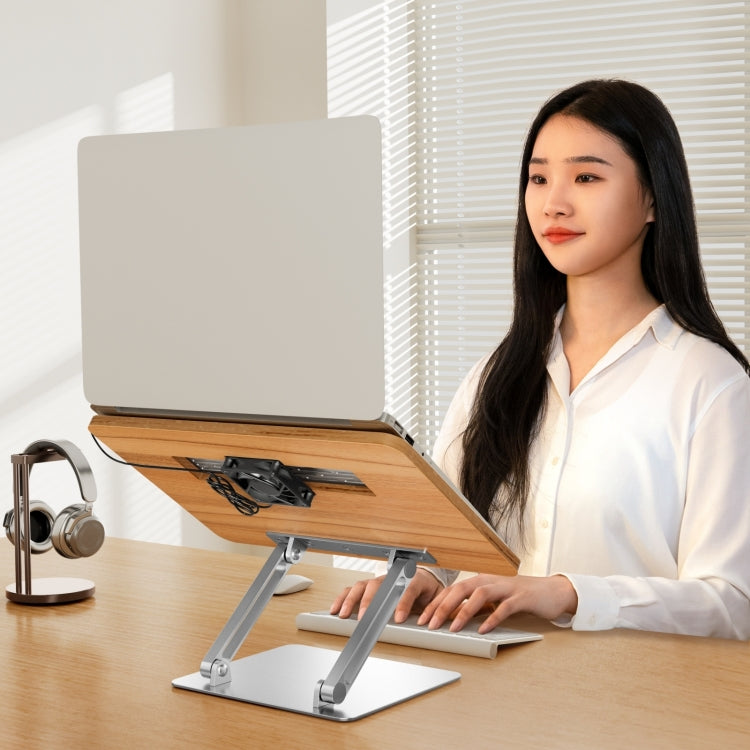 BG-4F With Cooling Fan Portable Tablet Stand Height Adjustable Folding Laptop Holder - Laptop Stand by PMC Jewellery | Online Shopping South Africa | PMC Jewellery | Buy Now Pay Later Mobicred