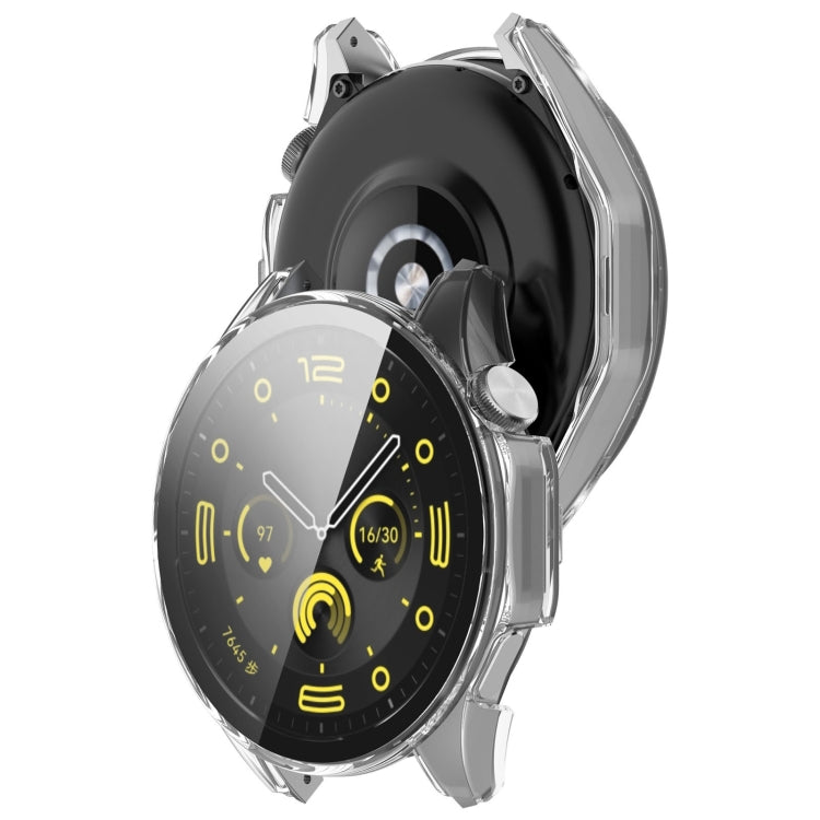 For Huawei Watch GT 4 46mm PC + Tempered Film Integrated Watch Protective Case(Black) - Watch Cases by PMC TechLife | Online Shopping South Africa | PMC TechLife | Buy Now Pay Later Mobicred