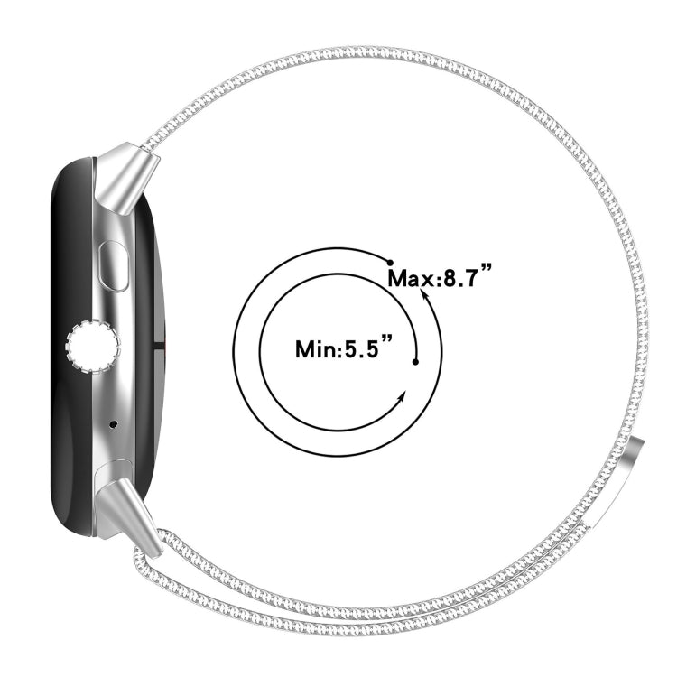 For Google Pixel Watch 2 Milan Magnetic Steel Mesh Watch Band(Gold) - Watch Cases by PMC TechLife | Online Shopping South Africa | PMC TechLife | Buy Now Pay Later Mobicred